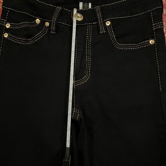 CACHE CONTOUR COLLECTION VINTAGE Black Boot Cut denim Jeans Pants 0 - Picture 5 of 10